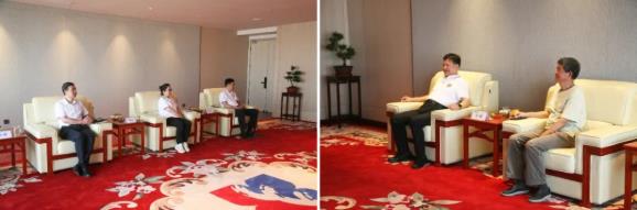 陕西服装学院及五零五药业吕明董事长一行到访壹定发股份