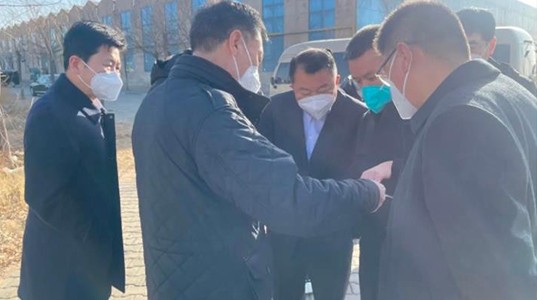 壹定发股份董事长邢雅江对榆林市榆阳区产业园区项目进行考察