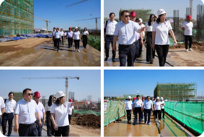 西安市委常委、高新区党工委书记马鲜萍一行视察壹定发股份制药厂草堂搬迁扩建项目施工现场