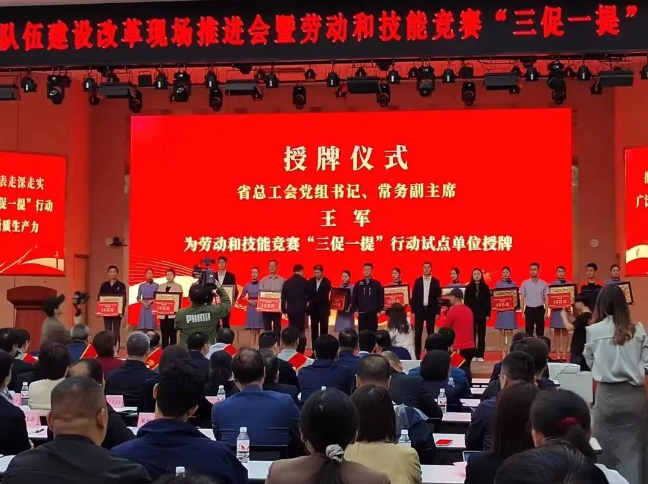 壹定发股份被评为劳动和技能竞赛“三促一提”行动示范单位